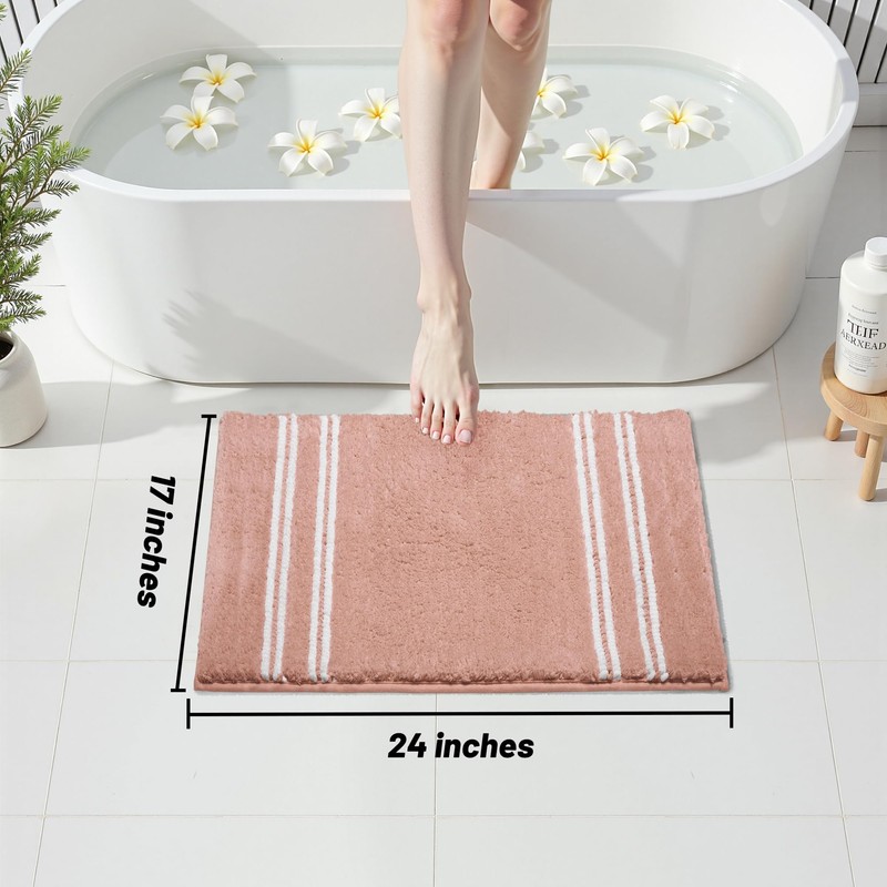 Tyrot Bathroom Rugs Non Slip Washable 24x17, Ultra Soft Super