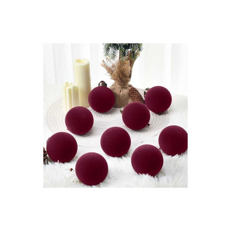 15 Bolas de Navidad de Terciopelo Adornos de Bolas de