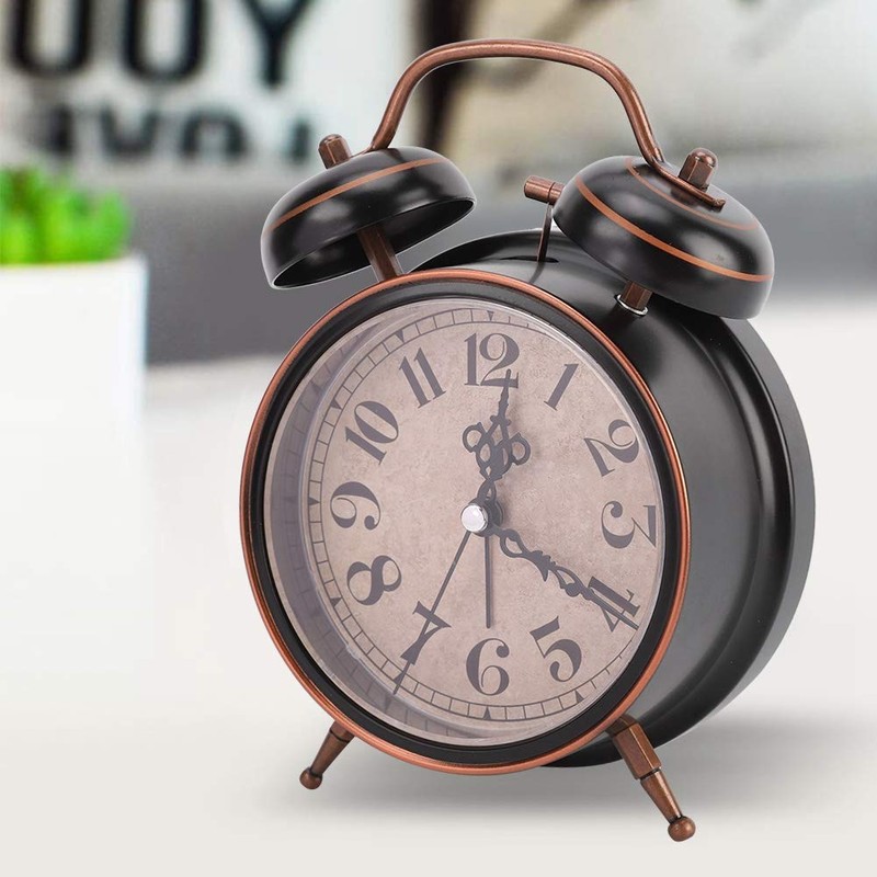 Boquite Old Fashioned Alarm Clock, Retro Mechanical Alarm Clock with
