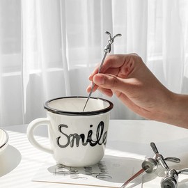 ARFUKA Cocktail Picks Stainless Steel Cocktail Skewers Rabbit Reusable Food Picks for Cocktail，Appetizers，Fruit，Sandwich，Barbeque Snacks Pack of 6