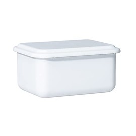 Riess, 0412-033 Storage Container with Lid 15 x 11 x 7 cm Enamel Design SERVE + STORE White Weight 0.46 kg LH 15.7 x 11.7 x 7 cm