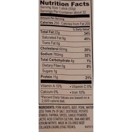 Oberto NEW - Large 3 1/2 Lbs Oberto Smoked Sausage Stick, Cocktail Pepperoni
