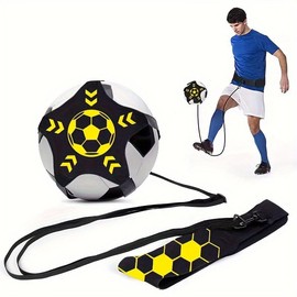 Soccer Training Belt,Soccer/Volleyball/Rugby Trainer,Hands-Free Adjustable Solo Soccer Trainer - Fits Ball Sizes 3, 4, and 5