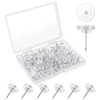 Pack of 150 Transparent Push Pins, Length 16 mm, Drawing