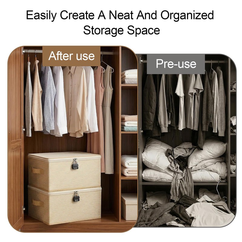 2 Pack Discreet Lockable Storage Organizer with Combination Locks, 15