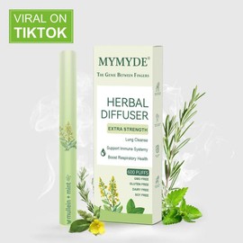 MYMYDE Thyme and mint extracts for lung detoxification and oral air freshening, herbal diffusion pen relaxation stick Solution:_Lavender