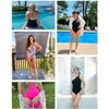 Holipick One Shoulder One Piece Swimsuit for Women Tummy Control
