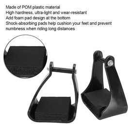 Horse Stirrups, Pom Plastic Riding Stirrups Safety Stirrups Western Stirrups English Stirrups Riding Stirrups High Strength Stirrups for Saddle, 1 Pair