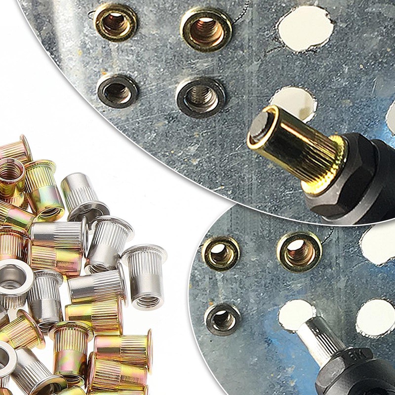 Gueenky Pack of 100 Rivet Nuts M8, Rivet Nuts M8