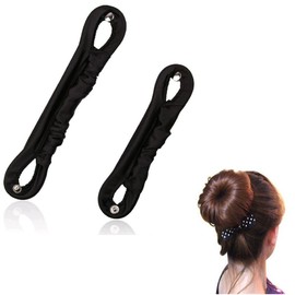 AnHua Lady Magic Silk Wire Hair Donut Bun Maker Former Shaper Styling Roll Updo Styler Clip Twist Tool Curler Hair Tool Styling Accessories (L+S)
