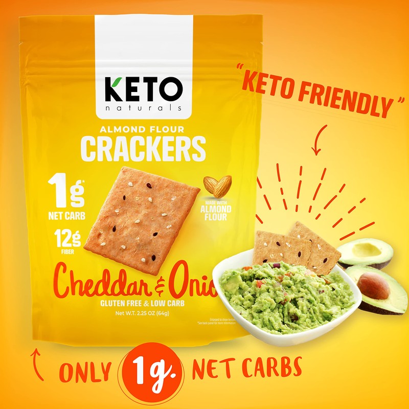 Keto Crackers low carb crackers (Cheddar and Onion) Keto friendly