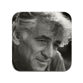 Cork Coaster - Leonard Bernstein Composer Orchestra Chef Portrait - 1 Piece (95 x 95mm)