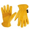 KIM YUAN Leather Work Gloves for Gardening/Cutting/Construction/Motorcycle, Men & Women,
