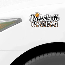 Basketball Grandma Sticker, Leopard Print Basketball Vinly Decal for Cars Laptops, Windows, Walls, Fridge, Toilet and More - Sport Theme Stickers 11in
