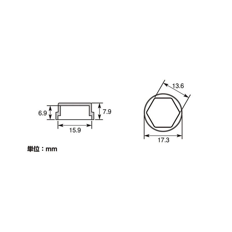 KITACO Bolt Cover for 12mm Opposite Side, General Purpose, Chrome,