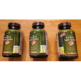 Irwin Naturals Lot Of 3 Irwin Naturals 10 Day Acai Berry Super Cleanse 60 Gels READ