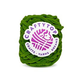 Super Bulky Chenille Yarn #6 for Crocheting & Knitting – Soft, Chunky, Fluffy Yarn with Velvety Texture Ideal for Baby Blankets, Plush Toys, Amigurumi, DIY Crafts and Cozy Accessories (Green Serenity)