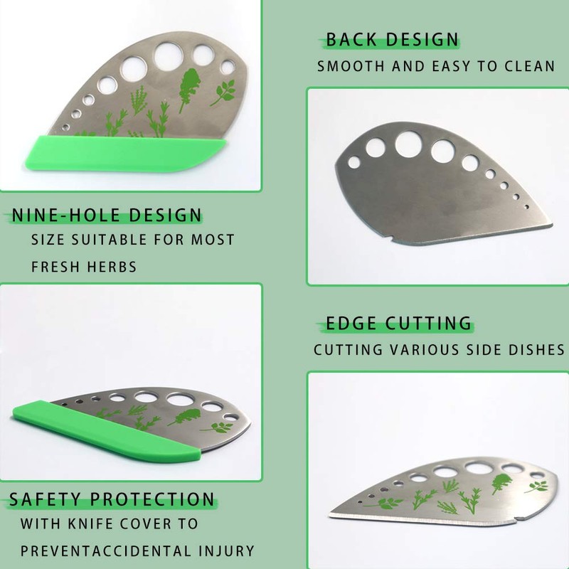 Pack of 3 Stainless Steel Herb Cutter Wire Stripper 9