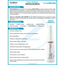 Shampoo Ziarot Professional Keratin 290 Ml Vegano