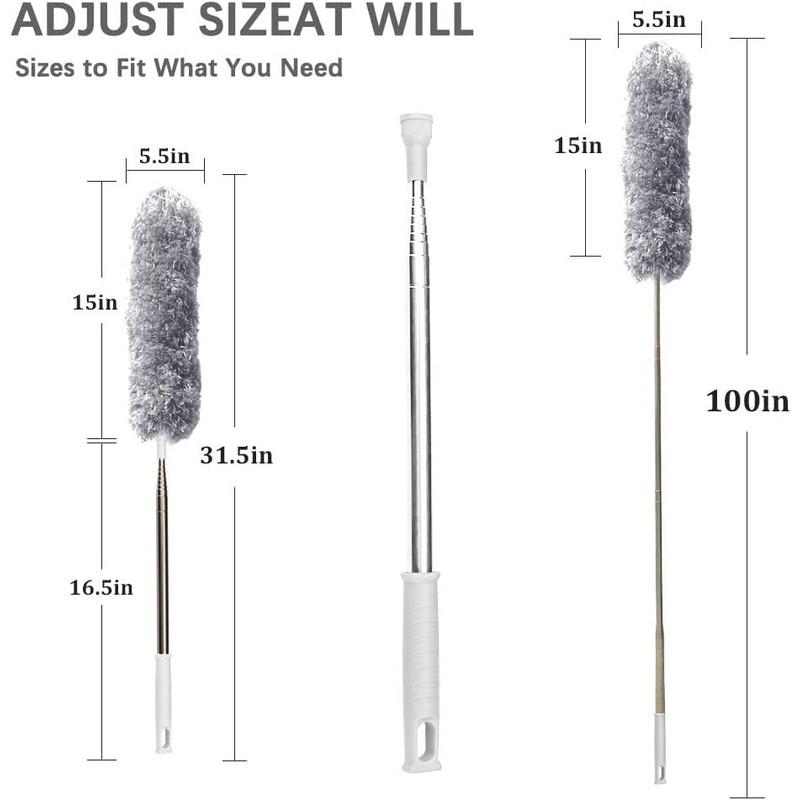 Microfiber Feather Duster for Home Cleaning Fan Cleaner Brush with
