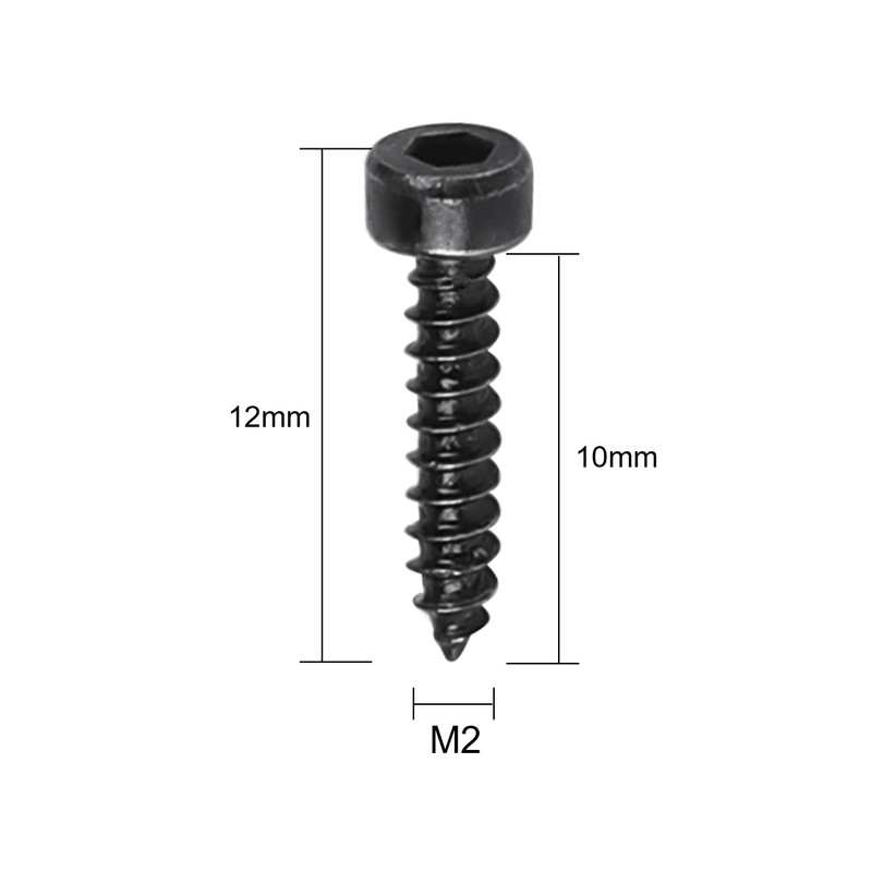 Niooliuk M2mm x 10mm Full Thread Hex Head Self Tapping