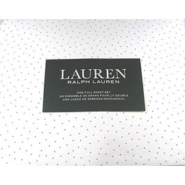Lauren Mini Dot Full Sheet Set Cotton 300 Thread Count Blue and White