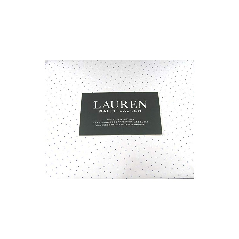 Lauren Mini Dot Full Sheet Set Cotton 300 Thread Count