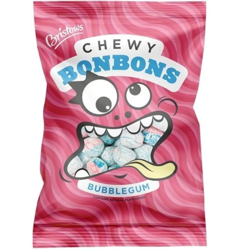 Bristows Chewy Bubblegum Bon Bon - 150g/5.29oz (Pack of 3)