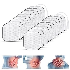 Tens Machine Pads, 40 Pack Tens Pads Replacement Electrodes Pads for TENS Therapy Machine Massager, Electrotherapy Tens Pads for Tens Machine, 4CM
