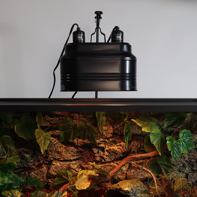Aiicioo Dual Reptile Light Fixture - Bearded Dragon Light Fixture