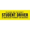 CafePress Student Driver and Parent (Bumper) 10"x3" Rectangle Vinyl Bumper