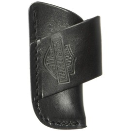 Case Harley-Davidson 52100 Embellished Genuine Leather Side Draw Belt Sheath, Black