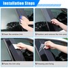 Priprilod 6 PCS Black Window Pillar Posts Trim Compatible with