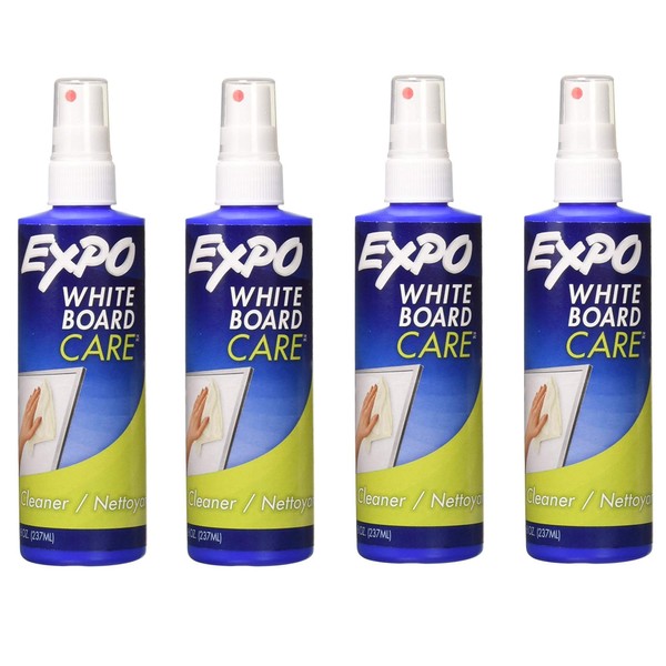 Dry Erase Surface Cleaner, 8oz Spray Bottle [Set of 4]