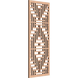 Ekena Millwork WALW14X35X0375JEFAL Jefferson Decorative Fretwork Wood Wall Panels, 13 3/8"W x 34 3/8"H, Alder