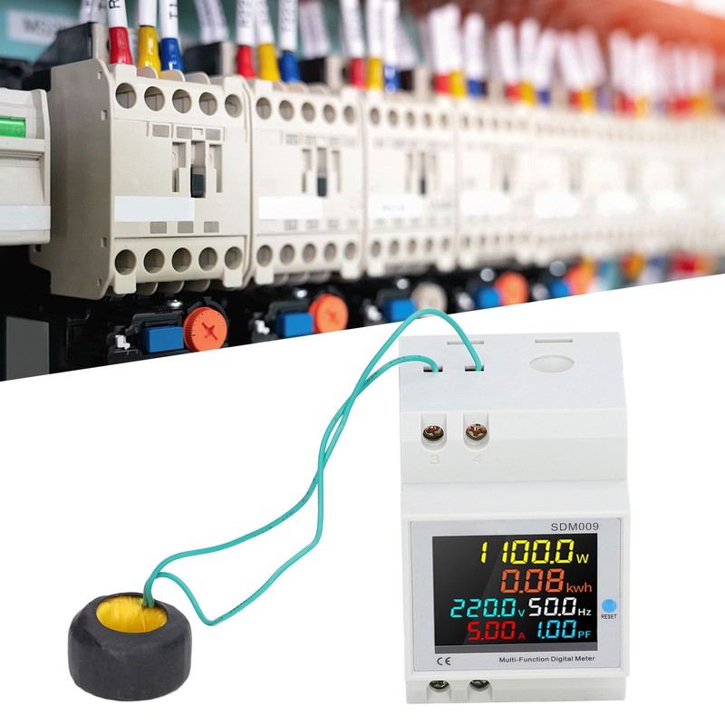 Single Phase Energy Meter Rail Frequency Power Factor Meters Multifunctional