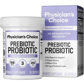 Physician's Choice Prebiotic-Probiotic with 10 Billion CFUs & Prebiotic Inulin – Powerful PrePro Formula for Digestion, Gut Health & Immune Support for Adults
