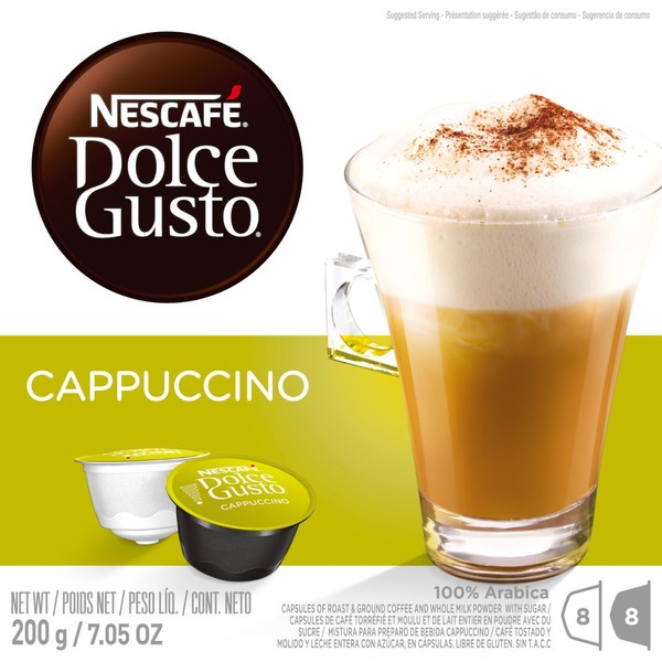 Nescafe Dolce Gusto para Nescafe Dolce Gusto Brewers, Cappuccino, 16 unidades
