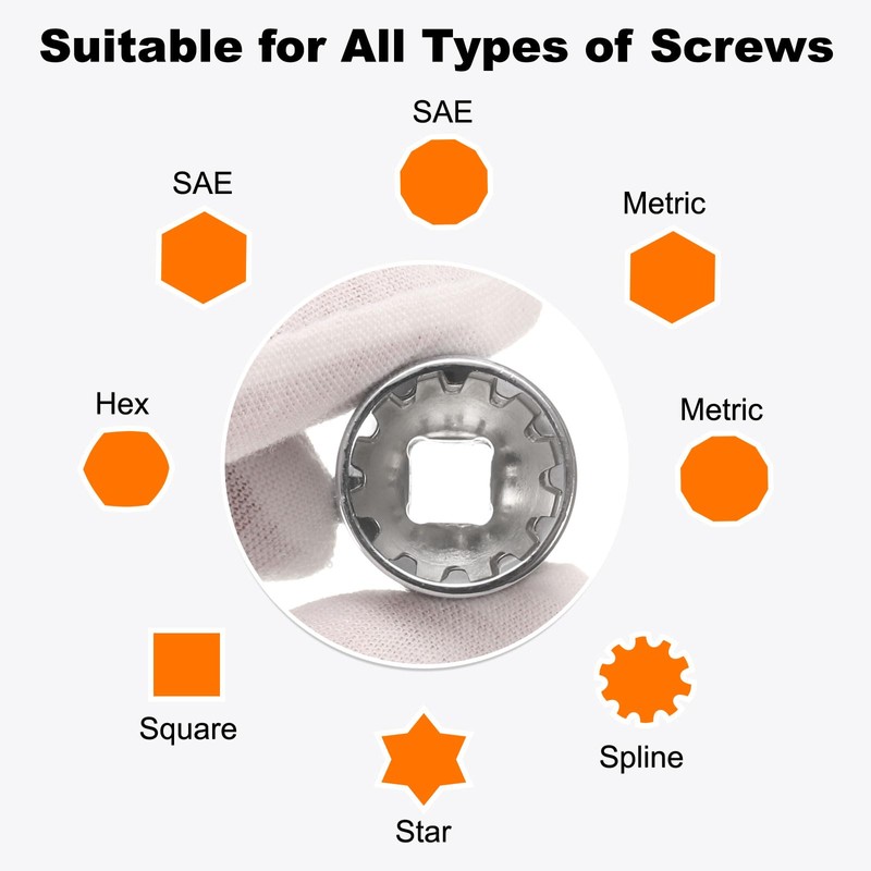 sourcing map 12 Points Socket 1/4" Drive 12mm Metric Shallow