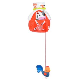 Fisher-Price for Pets Farmhouse Burrow Dog Toy with Removable Mini Rooster and Mini Cow Plush Toys, Developmental Toys for Dogs