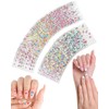 SCJJZ 30 Blatt 3D Nagelsticker Nagelsticker Selbstklebend Blumen Blumenherzform Nageldesign selbstklebend Nail Sticker Nageldesign Zubehör Nagelaufkleber für DIY Dekorationen, Maniküre, Handyhüllen