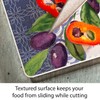 Lemons & Olives Glass Cutting Board, 14-7/8 by 11-3/4-Inch