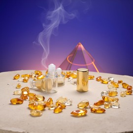 12 Pcs 1ml Gold Mini Glass Roll on Bottles Roller Refillable Essential Oil Aromatherapy Sample Vials Roller Bottles Beauty Personal Care Container