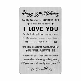 HYHYDHP Goddaughter 18th Birthday Card - Happy 18th Birthday Gifts for Goddaughter - Goddaughter 18 Year Old Birthday Cards Adult