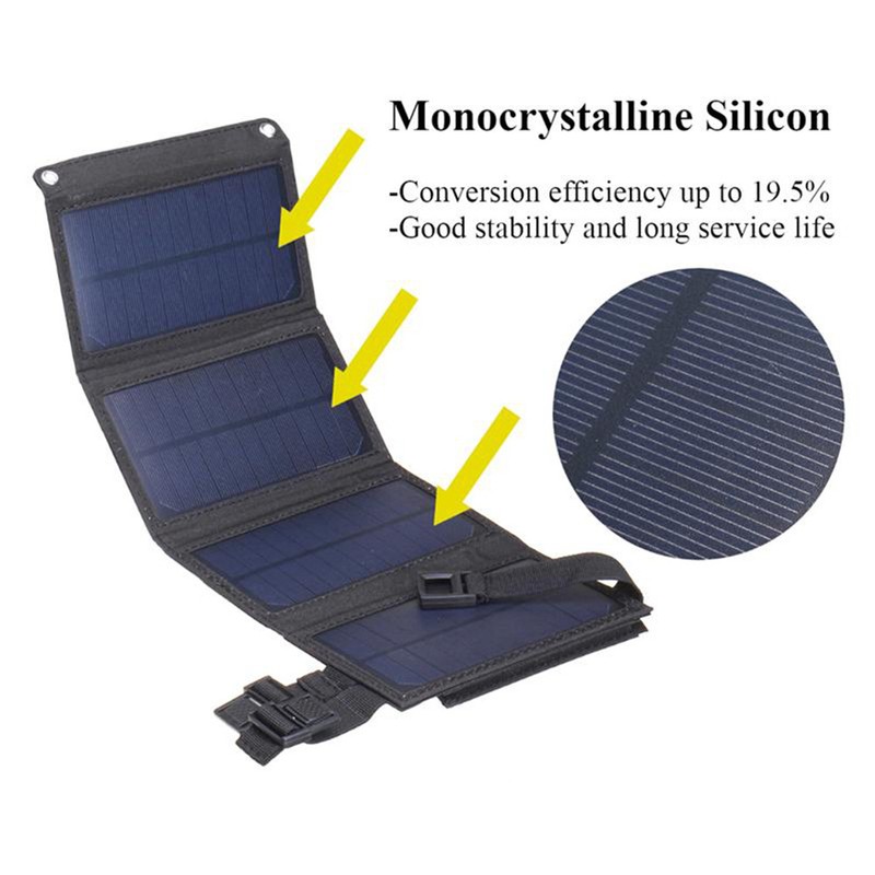 20W Outdoor Camping Hiking USB Solar Panel Portable Solar Power