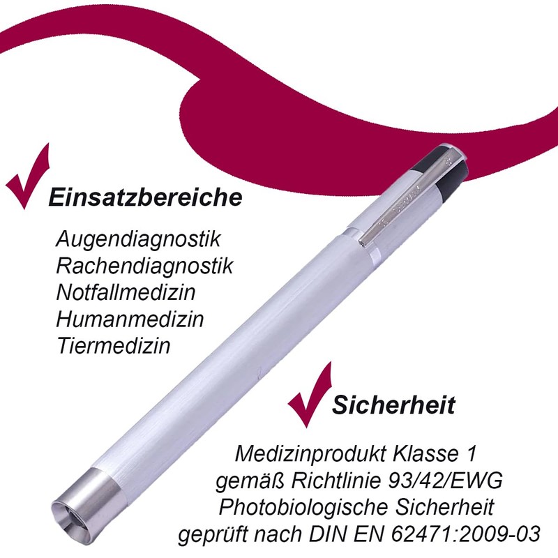 Diagnostic Light, Pupil Light, Aluminium, Silver