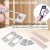 2 Pk Upgrade Large Hole Deadbolt Restorer Strike Plates, Stainless