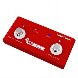 GIMI Color Page Turner Foot Pedals for Loop Station Looper Tuning Replaces All Forward and Back Button Functions (Red)