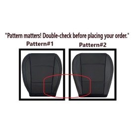 Auto Seat Replacement, Compatible with 2015 2016 2017 2018 Subaru Outback (Pattern 1) Driver Bottom Perforated Seat Cover Replacement (Black Vinyl, Outback (Pattern 1))