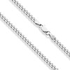Miabella Solid 925 Sterling Silver Italian 3.5mm Diamond Cut Cuban